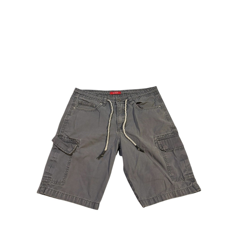 Guess Cargo Shorts Grey Mens Size 30‎ Vintage Y2K